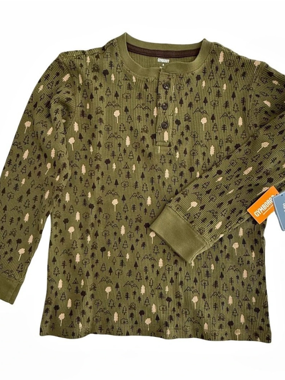 Gymboree Critter Campout Forest Henley Top Boys Size 8